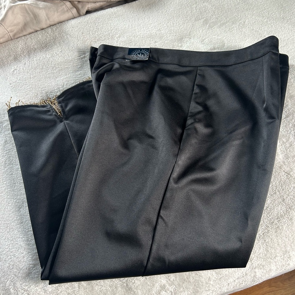 Elegant Black Satin Pants